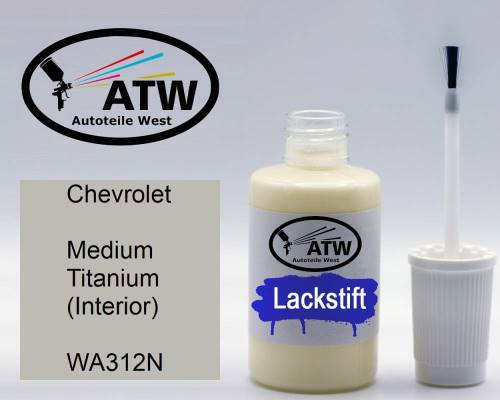 Chevrolet, Medium Titanium (Interior), WA312N: 20ml Lackstift, von ATW Autoteile West.